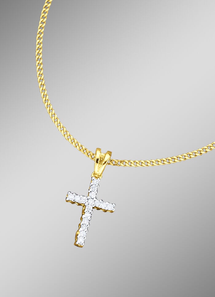 Kreuz-Anhänger mit Panzerkette 