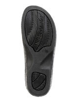 Laurina Pantoffel aus kariertem Textilmaterial GRAU