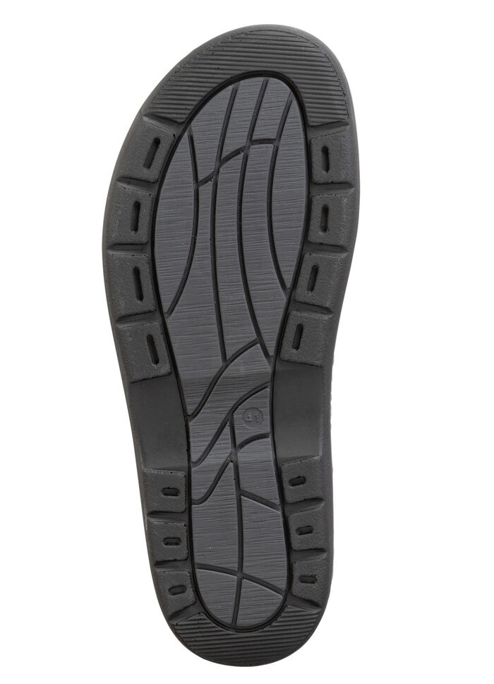 GINO GALANTE, bequeme Herren-Pantoletten, Weite H, mit herausnehmbarem Fußbett SCHWARZ