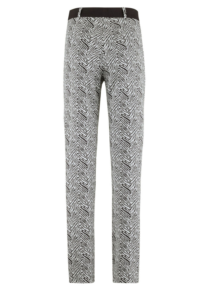 Hose in angesagter Tierfell-Dessinierung GRAU-SCHWARZ