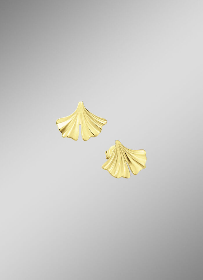 Natürliche Eleganz: Ohrstecker Ginkgoblatt 