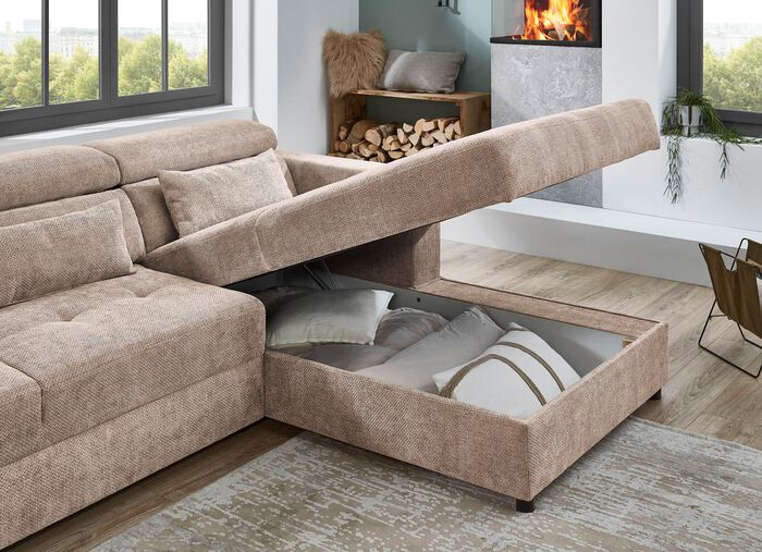 Kommode mit 2 T&uuml;ren und 3 Schubladen in massiver Kernbuche 