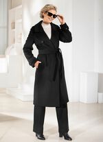 Mantel mit G&uuml;rtel in Trench-Optik 