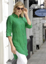 Longbluse aus Leinen 