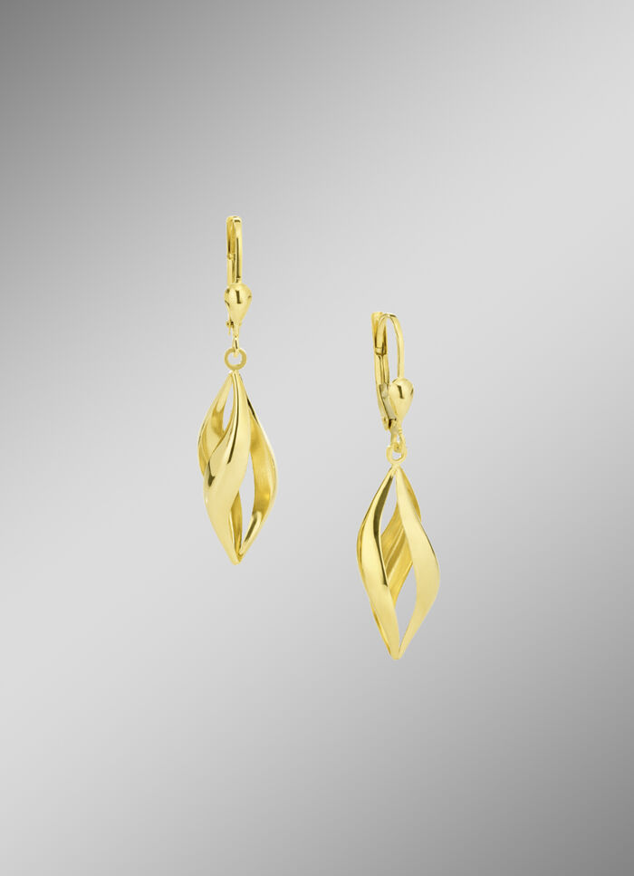 Durchbrochene Ohrringe aus Gold 