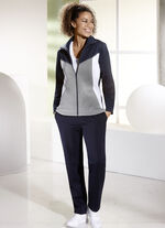 Freizeitanzug mit Metallic-Paspelierung 