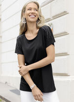 Shirt mit Strasszier 