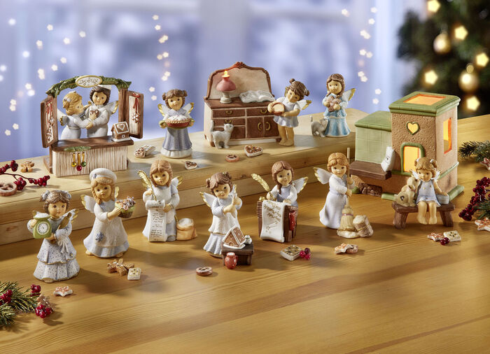 Lebkuchenbäckerei-Szene aus Porzellan 