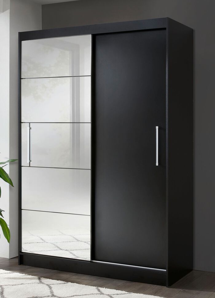 Durchdachter Schwebet&uuml;renschrank mit Spiegelfront 