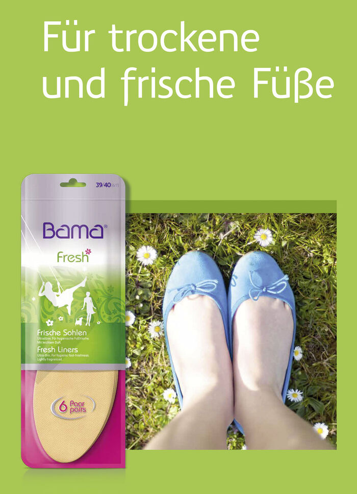 BAMA Fresh Einlegesohlen BEIGE/GR&Uuml;N