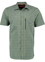 Kariertes Funktions-Hemd in 3 Farben GR&Uuml;N-MARINE KARIERT