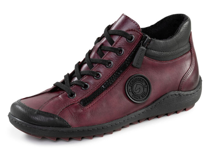 Remonte, sportliche Damen-Boots, Winterschuhe, Weite G, mit herausnehmbarem Fußbett BORDEAUX-SCHWARZ