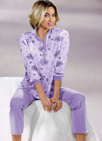 Zweierpack Schlafanz&uuml;ge mit B&uuml;ndchen und Knopfleiste 1X ZARTFLIEDER-BUNT, 1X ROS&Eacute;-BUNT