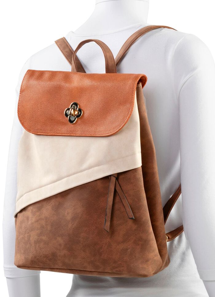 Rucksack mit &Uuml;berschlag und Drehschloss 