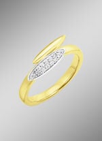 Vergoldeter Damenring mit Zirkonia  