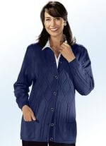 Strickjacke mit Strukturmix MARINE