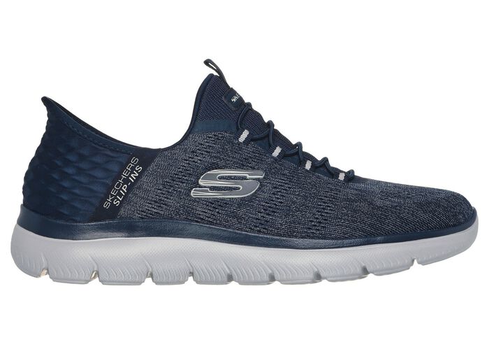 SKECHERS, Herren-Sneaker, mit geformter Slip-Ins Fersenplatte 