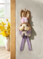 Hasenkopf aus fein geschnittenem Bast 