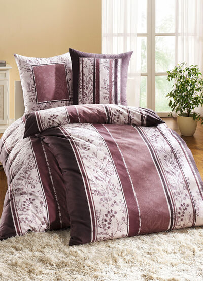 Feinbiber Bettwäsche-Garnitur mit praktischem Reißverschluss 