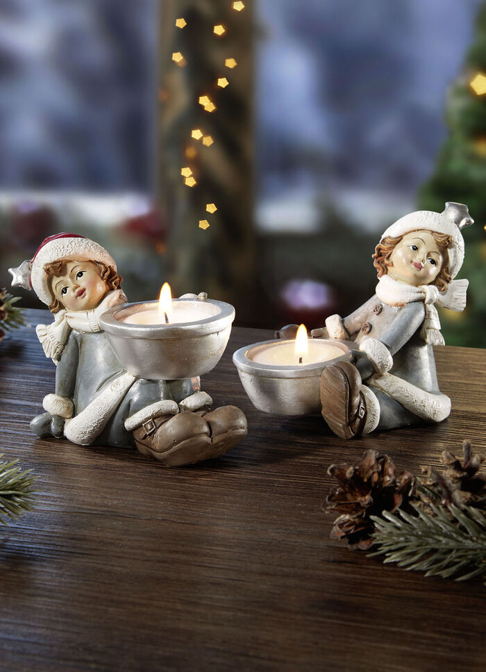 Teelichthalter für schöne Beleuchtung, 2er-Set 