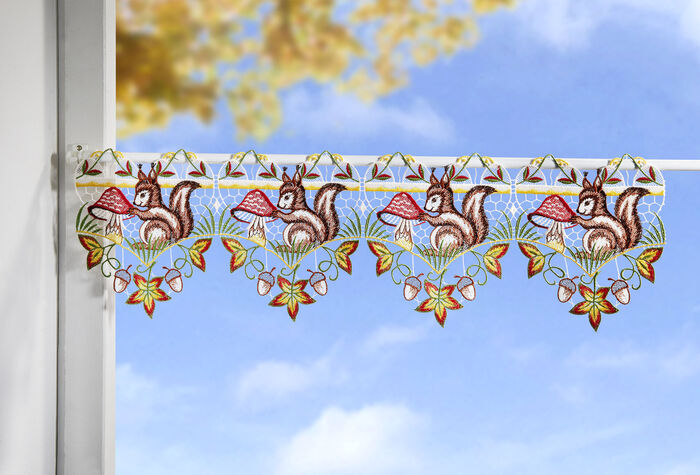 Stangendeko aus echter Plauener Spitze 