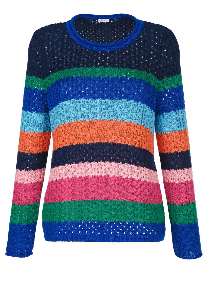 Pullover in Blockringeldessin 