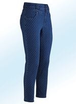 Jeans mit angesagter Punktedessinierung 