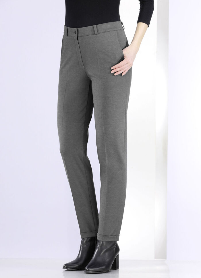 Hose mit rückwärtigem Dehnbundeinsatz ANTHRAZIT MELIERT