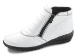 Gemini Stiefelette aus Rind-Nappaleder WEISS