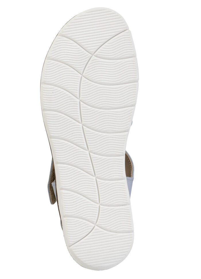 ELENA EDEN, modische Damen-Sandale, Weite H, mit herausnehmbarem Fußbett BLEU