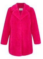 Webpelzjacke mit Reverskragen FUCHSIA