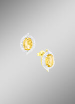 Wundersch&ouml;ne Ohrstecker mit echt Citrin und Diamanten 