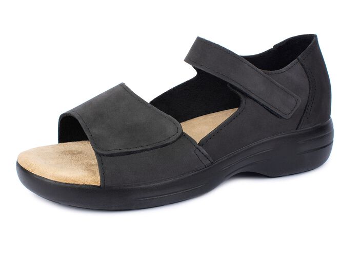 Bequeme Sandalette Weite H mit Klettverschluss 