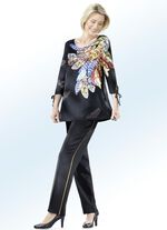 Hose mit trendiger Kontrastpaspel 