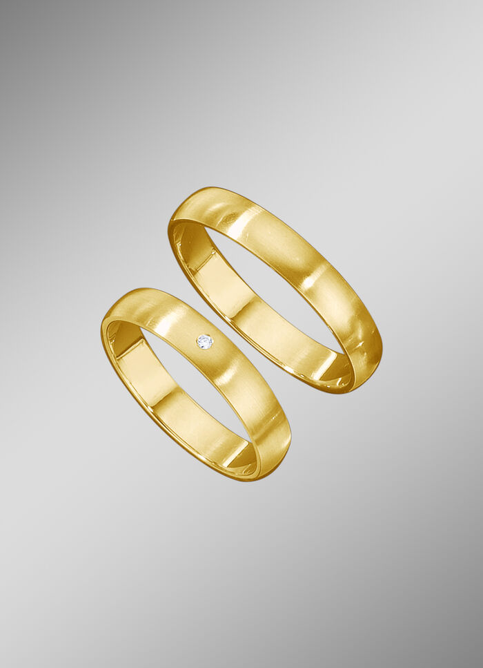 Klassischer, satinierter Trauring 