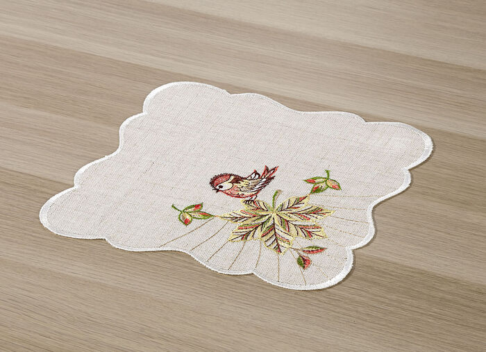 Hochwertige Tisch- und Raumdekoration in Leinenoptik NATUR-BUNT