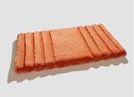 Flusenfreie Badgarnitur mit rutschhemmender R&uuml;ckseite MANDARINE