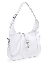 Laurina Tasche aus genarbtem Nappaleder WEISS