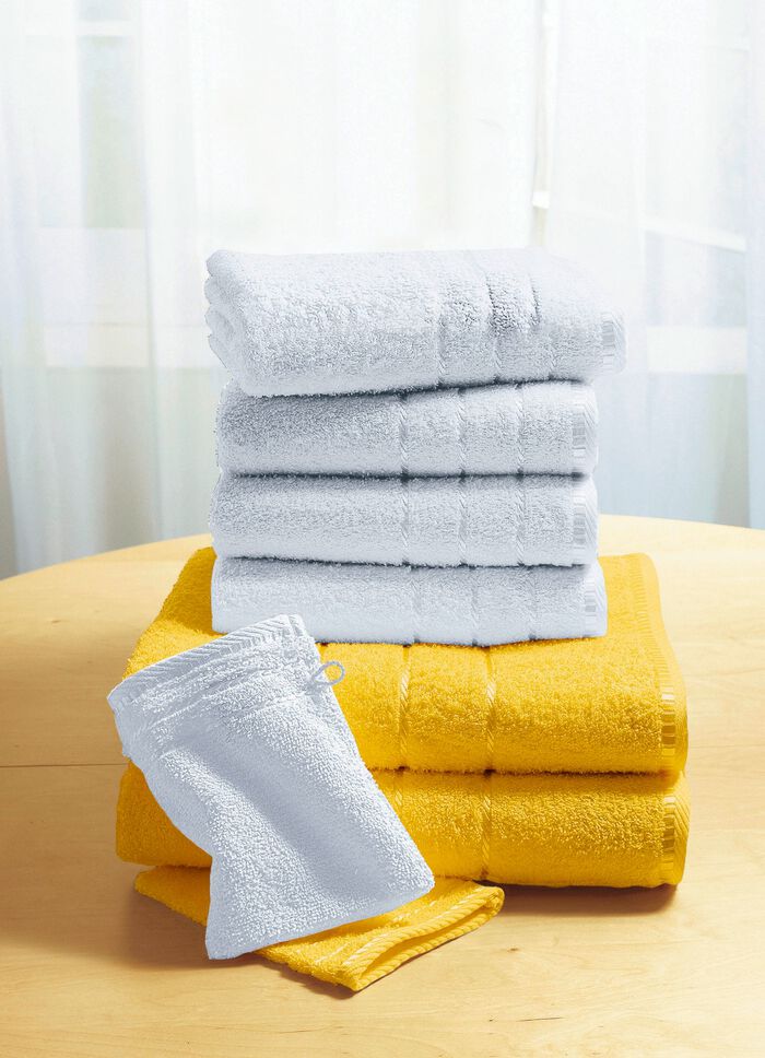 Weiche Walkfrottier-Handt&uuml;cher aus dichtem Schlingenflor 