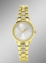 Goldfarbenes Damenuhrset 3-tlg. 