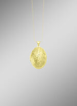 Elegantes, vergoldetes Medaillon aus Silber 925/- fein 