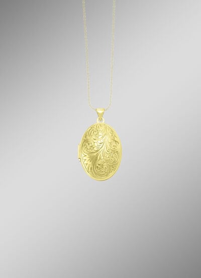 Elegantes, vergoldetes Medaillon aus Silber 925/- fein 