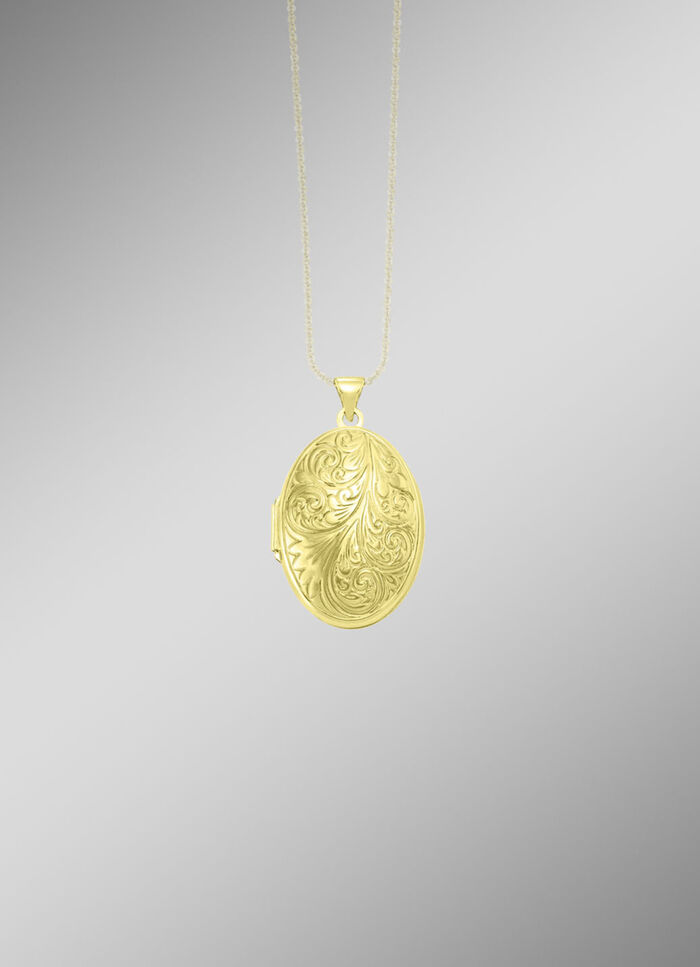 Elegantes, vergoldetes Medaillon aus Silber 925/- fein 