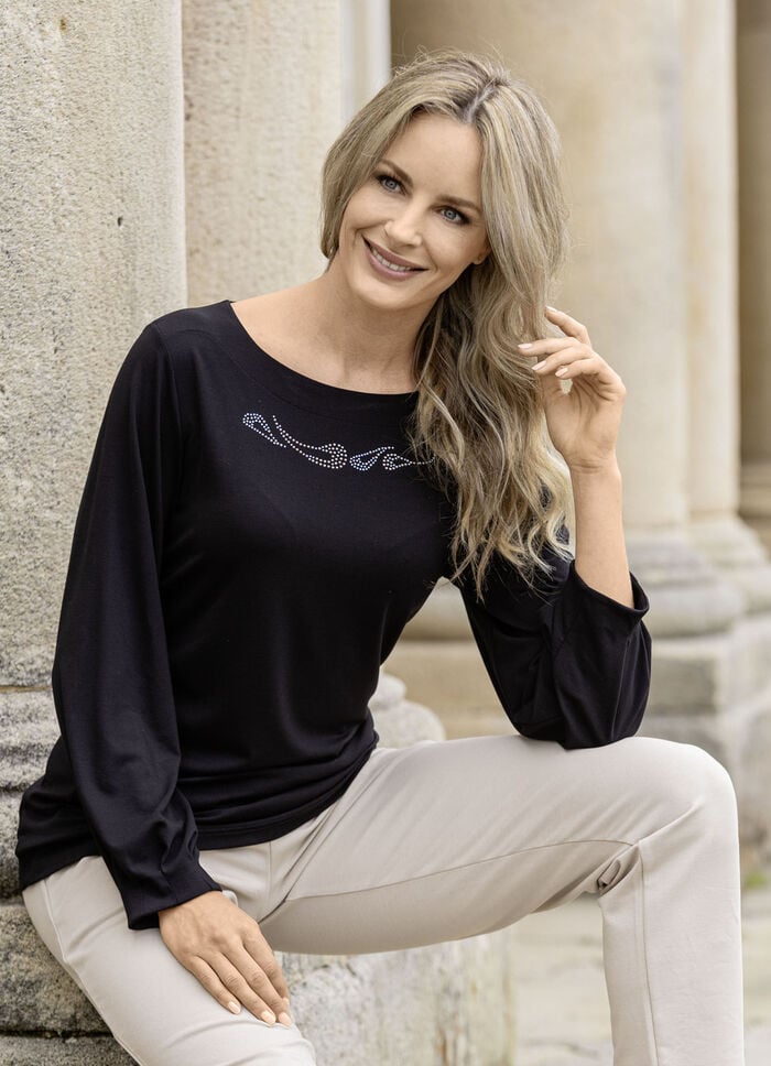 Shirt mit raffinierten Faltenabschl&uuml;ssen 