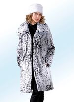 Kurzmantel mit Pelzhakenverschl&uuml;ssen 