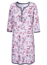 Nachthemd mit Knopfleiste und 3/4-lange &Auml;rmel 