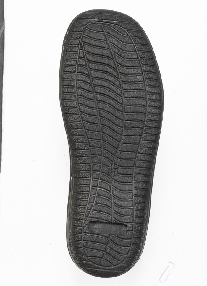 ELENA EDEN, klassische Damen-Slipper, Weite G, mit herausnehmbarem Fu&szlig;bett BURGUND-SCHWARZ