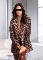 Blazer mit Raubtierfell-Dessin 
