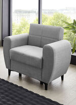 Frei im Raum aufstellbare Polstermöbel mit Bettfunktion GRAU