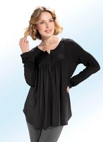Shirt-Tunika mit rundem Halsausschnitt 